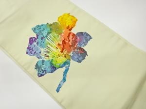 塩瀬花模様名古屋帯